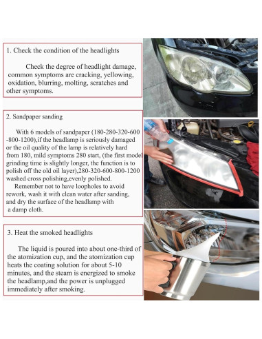 Kit de Reparación de Faros ROYWOO 200ml - Restauración y Pulido