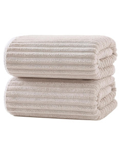 Juego de Toallas de Baño XIQ 99x200 cm Beige 2 Piezas
