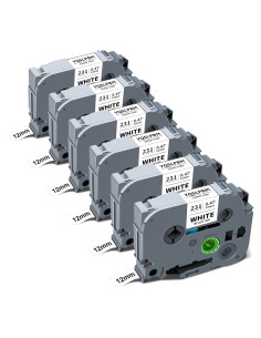 Paquete de 6 cintas de etiquetas P Touch Brother TZe-231 12mm