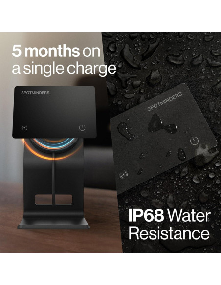 Rastreador de Cartera Spotminders Certificado Apple MFi Negro