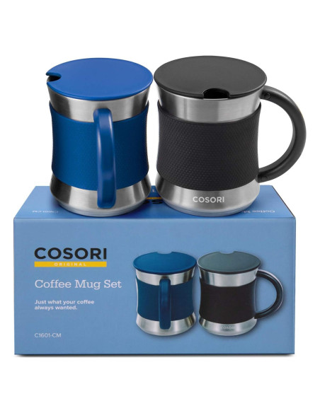 Juego de 2 Tazas de Café COSORI Acero Inoxidable 0.5 L