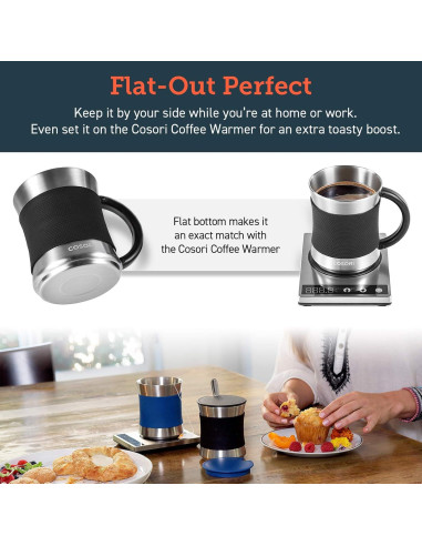 Juego de 2 Tazas de Café COSORI Acero Inoxidable 0.5 L