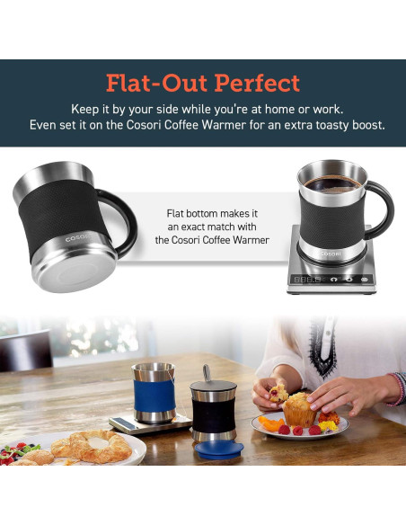 Juego de 2 Tazas de Café COSORI Acero Inoxidable 0.5 L