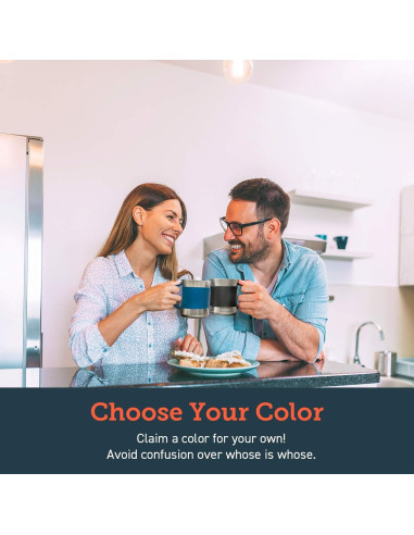 Juego de 2 Tazas de Café COSORI Acero Inoxidable 0.5 L