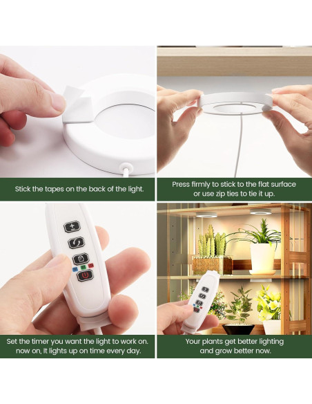 Luz de Crecimiento de Techo Mosthink 96 LEDs Espectro Completo