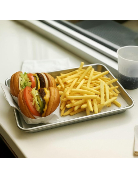 Juego de bandejas para hornear Ohtomber 3 piezas acero inoxidable