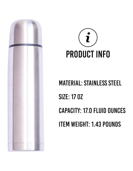 Termo de Café Fijoo CM100 Acero Inoxidable 500ml Aislado