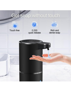 Dispensador Automático de Jabón Líquido Sylfu Negro 380ml 2