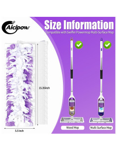 20 Almohadillas Desechables Reemplazo Power Swiffer Aicipow 2