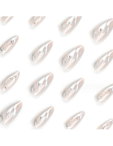 Uñas Postizas Largas Stiletto Acrílicas DANMANR 24PCS