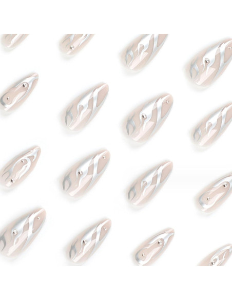 Uñas Postizas Largas Stiletto Acrílicas DANMANR 24PCS