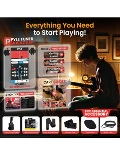 Kit de Guitarra Eléctrica Pyle 39" con Amplificador y Accesorios 2