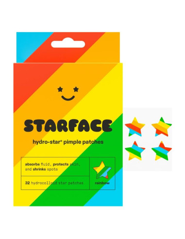 Parche Hidrocoloide Estrellas Arcoíris Starface - 32 Unidades