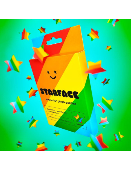 Parche Hidrocoloide Estrellas Arcoíris Starface - 32 Unidades