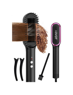 Cepillo Alisador de Cabello ABVOT Negro 3D Cerámica Doble Voltaje
