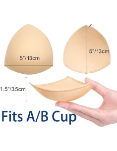 Inserts de Almohadillas para Sujetadores Awpeye 6 Pares Beige 2