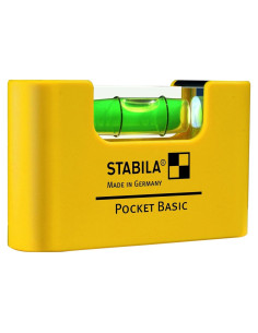 Nivel de Burbuja Stabila Pocket Basic Amarillo/Negro 19g