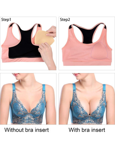 Inserts de Almohadillas para Sujetadores Awpeye 6 Pares Beige