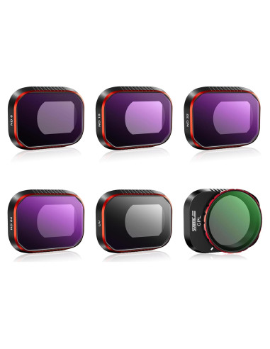 Filtros STARTRC para DJI Mini 4 Pro - Paquete de 6 ND8 ND16 ND32 UV CPL