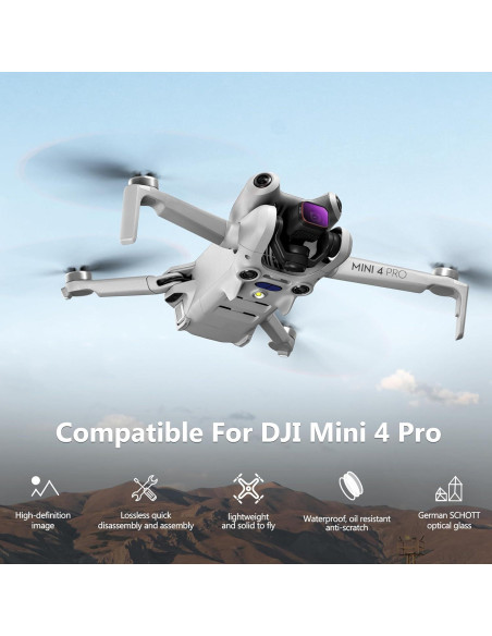 Filtros STARTRC para DJI Mini 4 Pro - Paquete de 6 ND8 ND16 ND32 UV CPL