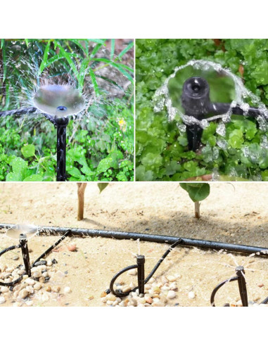 25 Emisores de Riego por Goteo Topiverse, Flujo Ajustable 0-75.7 LPH