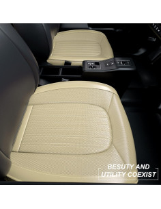 Fundas de Asiento de Coche FEELON ZC Beige 2 Piezas Impermeables 2