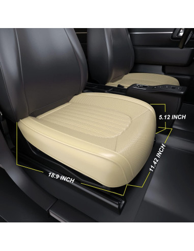 Fundas de Asiento de Coche FEELON ZC Beige 2 Piezas Impermeables