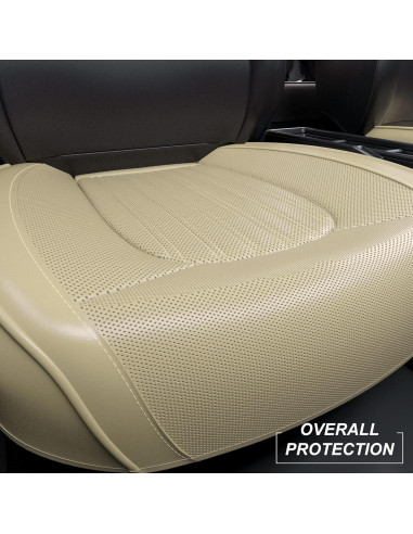 Fundas de Asiento de Coche FEELON ZC Beige 2 Piezas Impermeables