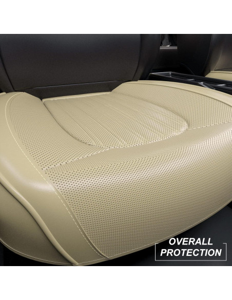 Fundas de Asiento de Coche FEELON ZC Beige 2 Piezas Impermeables