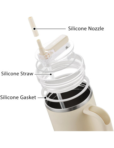 2 Tapas de Vaso Dipesi para Stanley Quencher 40oz a Prueba de Fugas