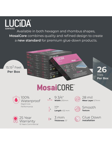 Losas de Vinilo Lucida Surfaces | 26 Losas Rombo 1.4 m