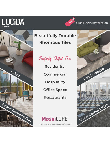 Losas de Vinilo Lucida Surfaces | 26 Losas Rombo 1.4 m
