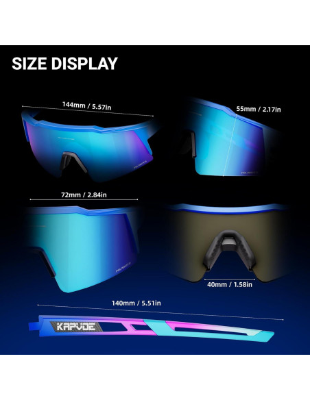Gafas de sol KAPVOE K9023 polarizadas para ciclismo MTB