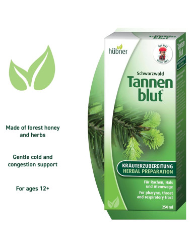 Jarabe Herbal para la Tos Hubner Tannenblut 250 ml Miel y Hierbas