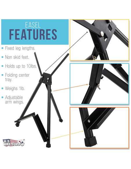 Caballete de Mesa Ajustable Suministro de Arte 15-21" Aluminio