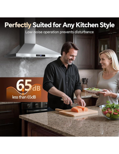 Campana Extractora Tieasy 36" Acero Inoxidable 700 CFM