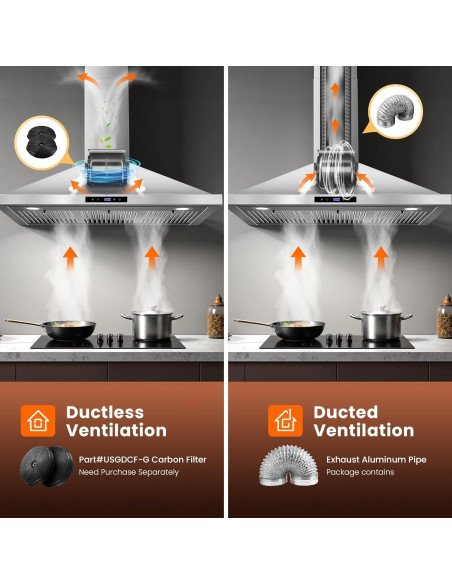 Campana Extractora Tieasy 36" Acero Inoxidable 700 CFM