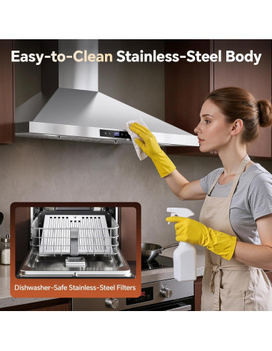 Campana Extractora Tieasy 36" Acero Inoxidable 700 CFM