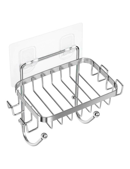 Soporte para Jabón ODesign Acero Inoxidable 6 Ganchos Plata