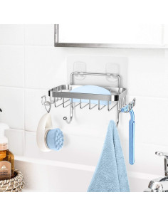 Soporte para Jabón ODesign Acero Inoxidable 6 Ganchos Plata 2