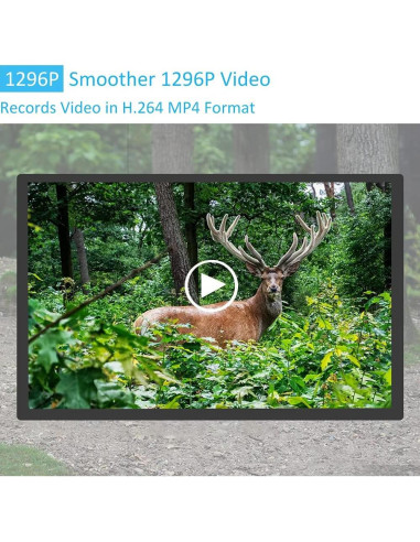 Cámara de sendero GardePro E5 48MP 1296p visión nocturna 30.48m