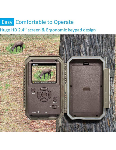 Cámara de sendero GardePro E5 48MP 1296p visión nocturna 30.48m