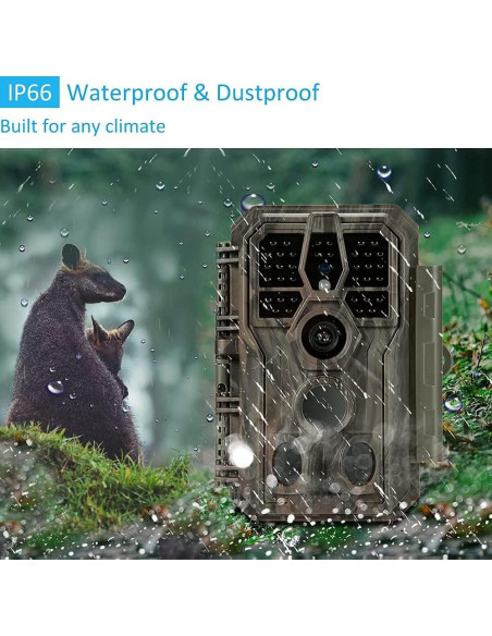 Cámara de sendero GardePro E5 48MP 1296p visión nocturna 30.48m