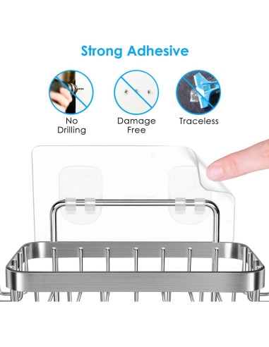 Soporte para Jabón ODesign Acero Inoxidable 6 Ganchos Plata