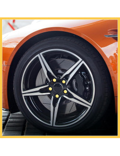 20 Tapas de Plástico Dorado para Tuercas de Rueda REPAIROCK 2