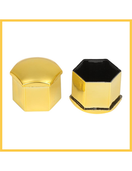 20 Tapas de Plástico Dorado para Tuercas de Rueda REPAIROCK