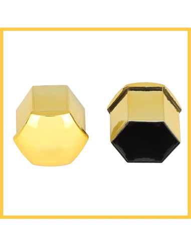 20 Tapas de Plástico Dorado para Tuercas de Rueda REPAIROCK