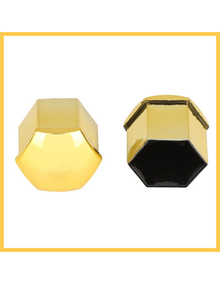 20 Tapas de Plástico Dorado para Tuercas de Rueda REPAIROCK