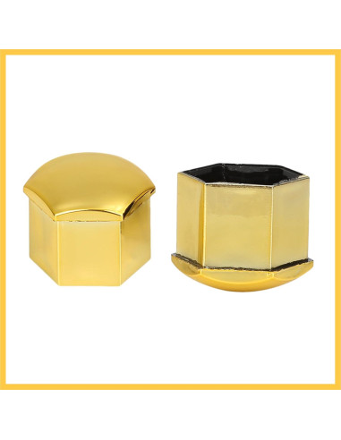 20 Tapas de Plástico Dorado para Tuercas de Rueda REPAIROCK