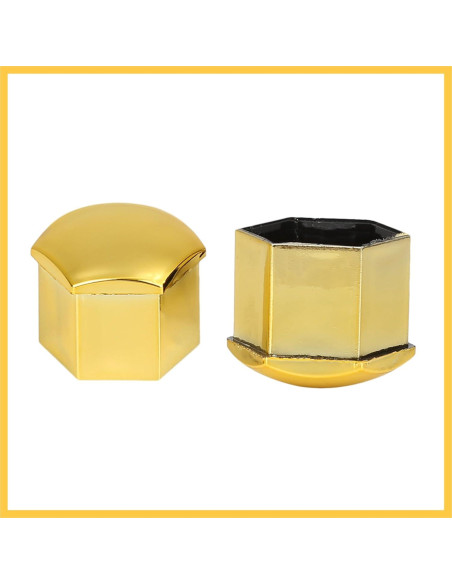 20 Tapas de Plástico Dorado para Tuercas de Rueda REPAIROCK